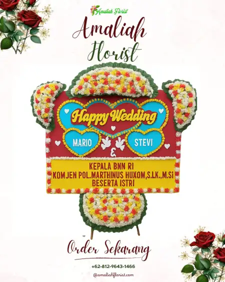 Papan Bunga Pernikahan Sirap